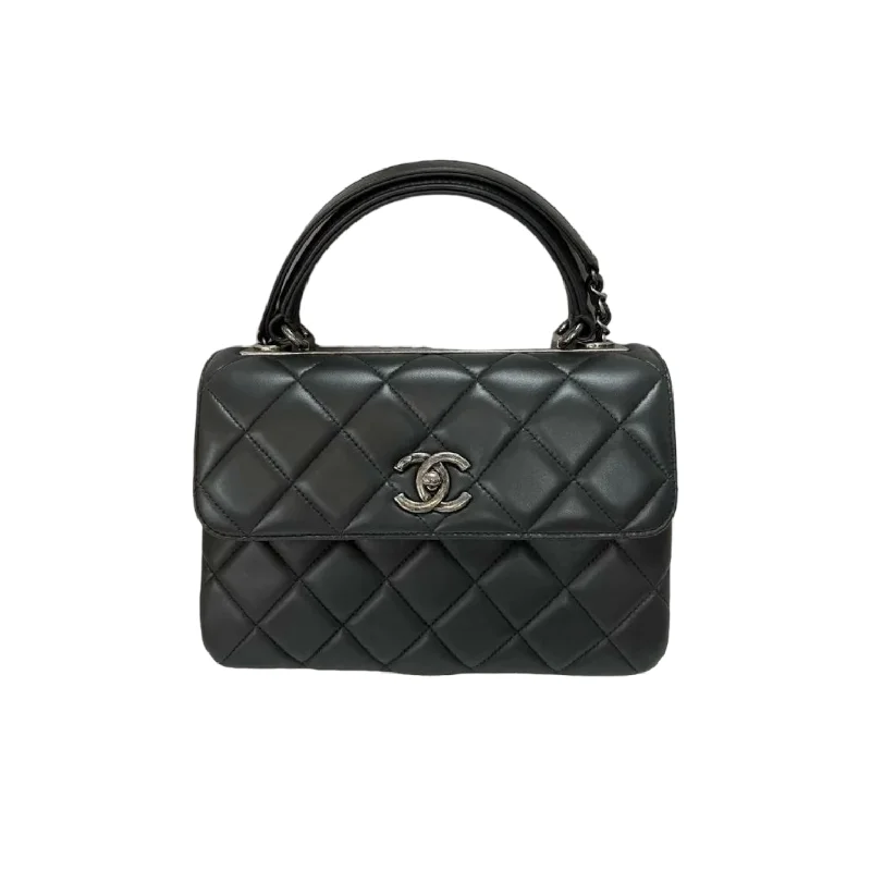 Chanel Classic Flap Bag for Evening PartySmall Trendy CC Dual Handle Flap Grey RHW