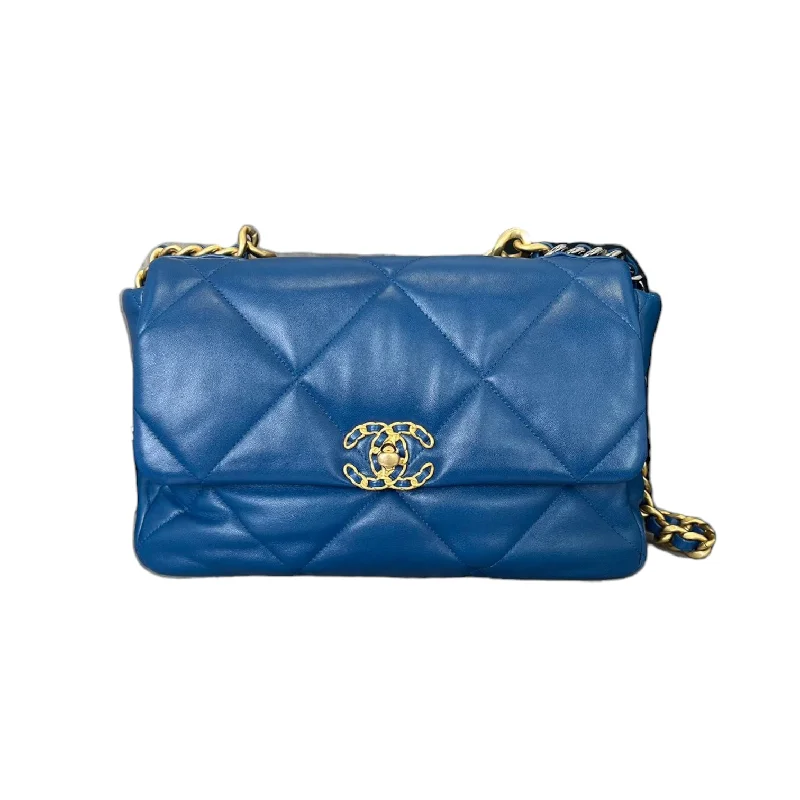 Chanel Vintage Inspired Handbag for Retro LoversMedium Chanel 19 Goatskin Blue