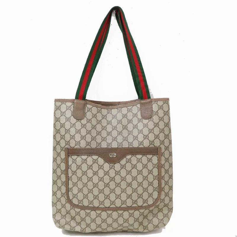 Medium - sized Women Gucci handbags for everyday useBrand Inspired Gucci Tote Bag Brown PVC (SHC1-15518)