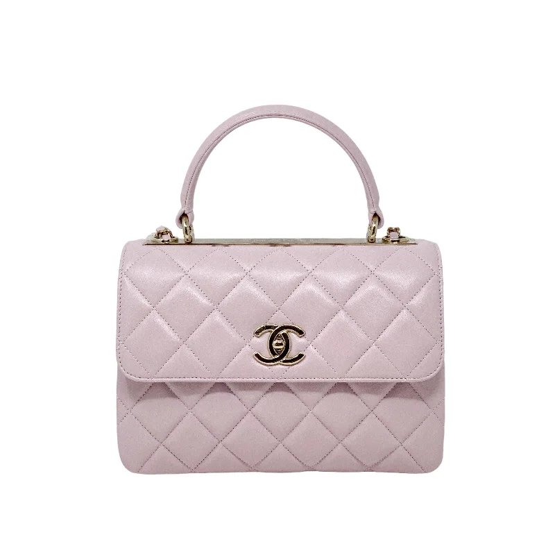 Chanel Quilted Leather Shoulder Bag for FashionistasChanel 21P Pink Medium Trendy Flap