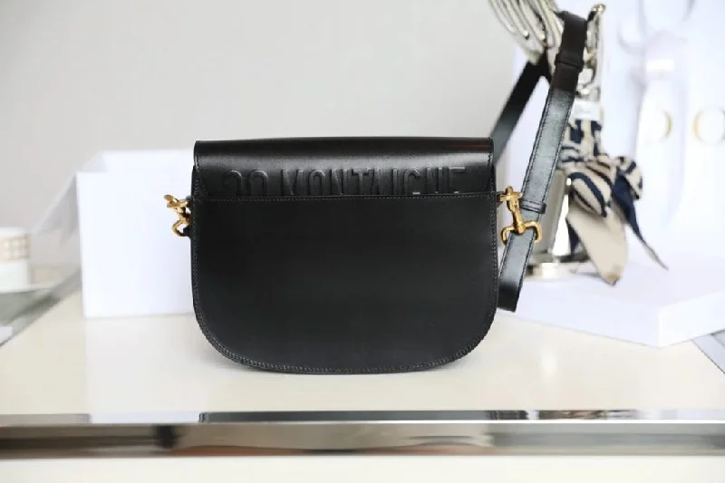 Christian Dior handbags with a snap - button closure and a decorative buckleChristian Dior Bobby Bag Black