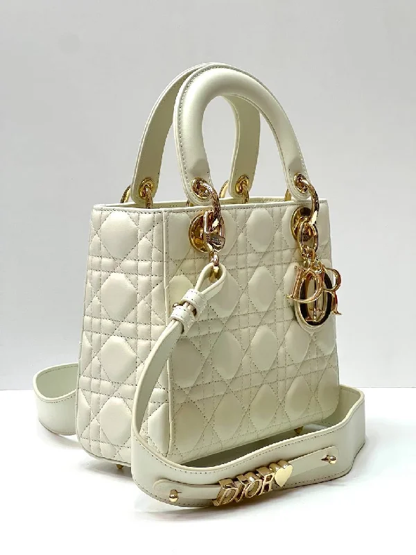 Trendsetting Christian Dior crossbody bags with a colorful strapChristian Dior LADY DIOR MY ABCDior white