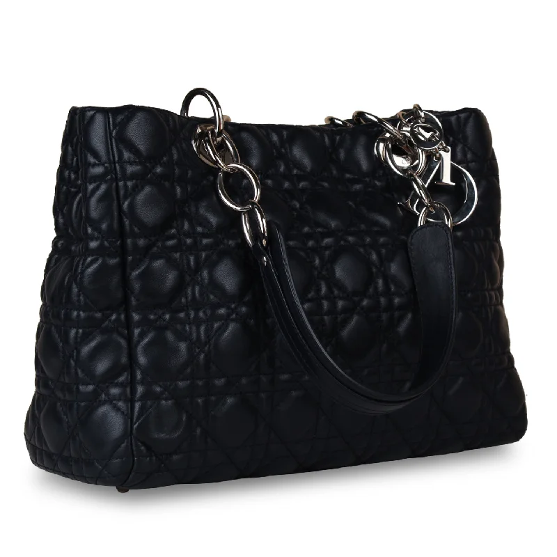 Christian Dior bags with a zip - top closure and multiple compartmentsLady Dior Tote - Navy