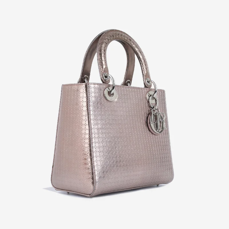 Christian Dior handbags with a snap - button closure and a decorative buckleMedium Lady Dior