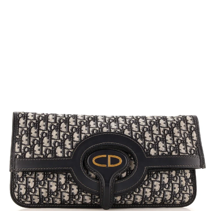 Christian Dior Saddle bags with a distressed leather finishFold Over Clutch Oblique Canvas