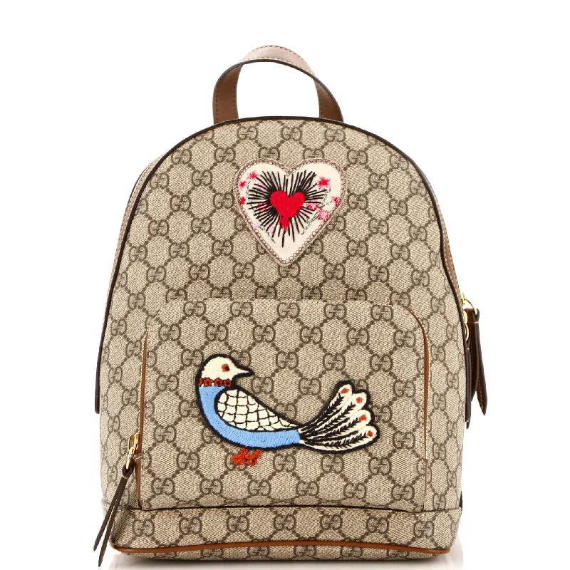 Contemporary Christian Dior handbags with a unique shapeZip Pocket Backpack Embroidered GG Coated Canvas Small