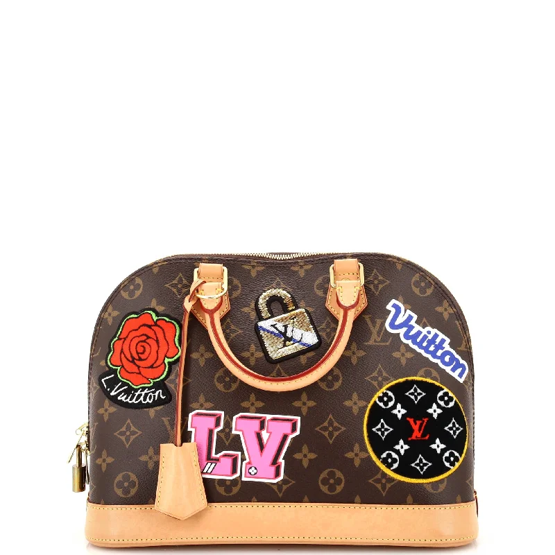 Luxury Christian Dior crossbody bags with a chain - link strapAlma Handbag Limited Edition Patches Monogram Canvas PM