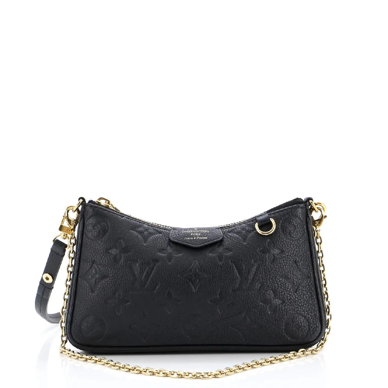 Christian Dior handbags with a back - pocket for quick storageEasy Pouch on Strap Monogram Empreinte Leather