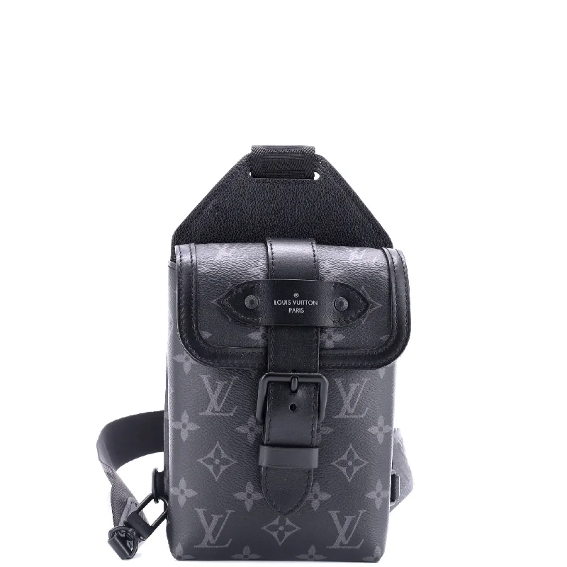 Contemporary Christian Dior handbags with a unique shapeSaumur Slingbag Monogram Eclipse Canvas