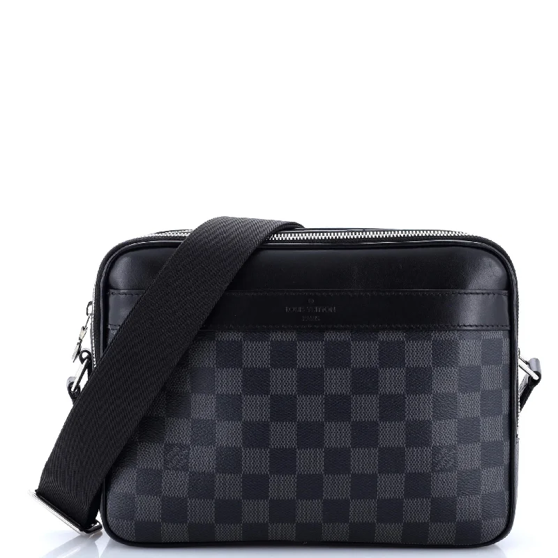 Christian Dior bags with a side - pocket for holding a water bottleTrocadero NM Messenger Damier Graphite PM