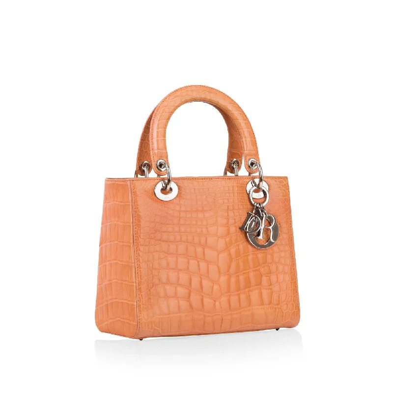 Contemporary Christian Dior handbags with a unique shapeLady Dior Crocodile