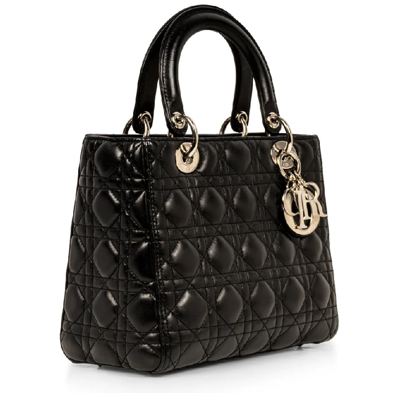 Christian Dior handbags with a removable shoulder strap for versatilityLady Dior Medium