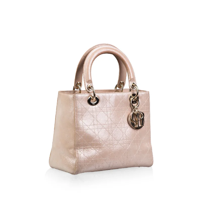 Christian Dior handbags with a back - pocket for quick storageLady Dior Medium