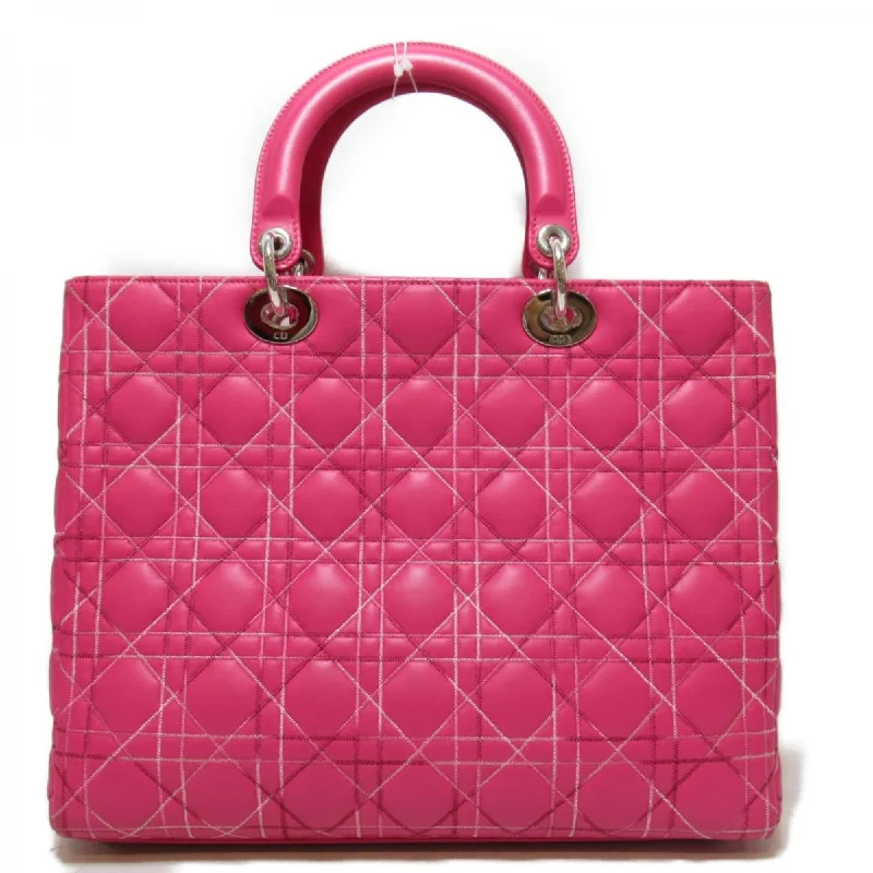 Trendsetting Christian Dior crossbody bags with a colorful strapLarge Cannage Leather Lady Dior