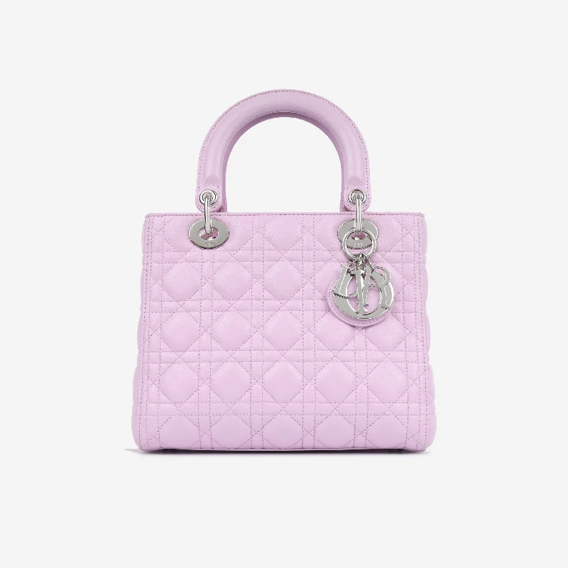 Christian Dior tote bags with a double - handle and shoulder - strap optionMedium Lady Dior - Lilac